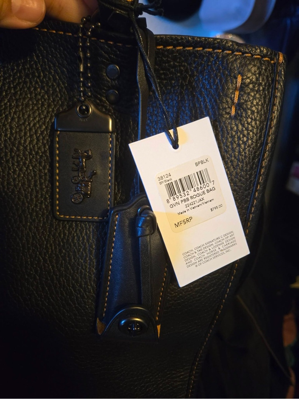 Collector’s Item~Coach 2nd GEN ROGUE 30 W/tags and receipt. Stored since 2018! - Picture 9 of 15